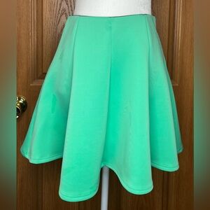 Chic Mint Green Skater Skirt